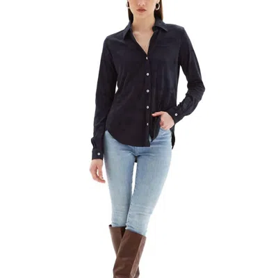 Chrldr Camo Amrat Blouse In Dark Navy In Blue