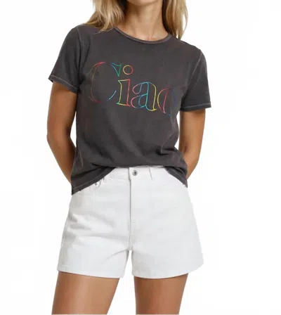 Chrldr Ciao Perfect Tee In Shadow In Grey