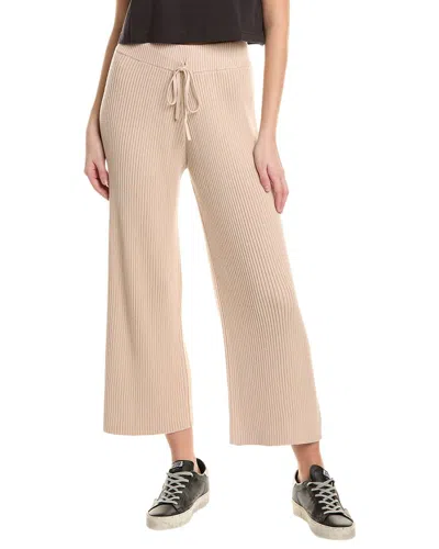 Chrldr Claudia Flare Knit Pant In Brown