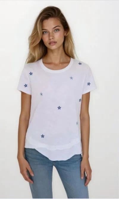 Chrldr Daisy Ava Layer Tee In White
