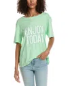 Chrldr Enjoy Today Wide T-shirt In Green