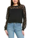 Chrldr Eyelet Star Insert Sweatshirt