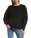 Chrldr Eyelet Star Sweater In Black