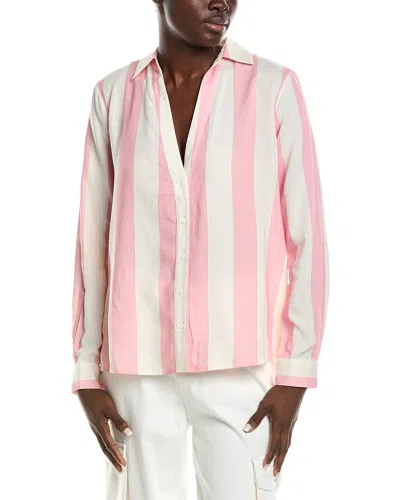 Chrldr Frida Linen-blend Shirt In Pink