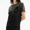 Chrldr Hamsa Heart Tee In Sunfaded Black In Multi