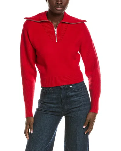 Chrldr Hazel Zip Knit Sweater In Pink