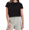 Chrldr Jane Short Sleeve Tee In Black In Black