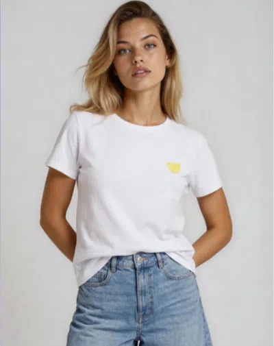 Chrldr Lemon Caviar Perfect Tee In White