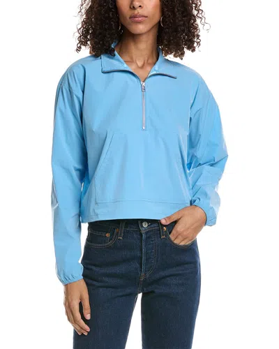 Chrldr Sloane Crop Pullover Windbreaker In Blue