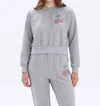 Chrldr Studded Cherry Sweatshirt In Heather Grey In Grey