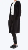 Chrldr Valery Hooded Cardigan In Black In Black