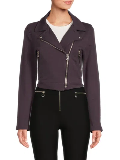 Chrldr Women's James Cropped Jacket In Deep Purple