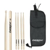 Chromacast 5a 3 Pairs Of Hickory Drumsticks With Bag In Sand