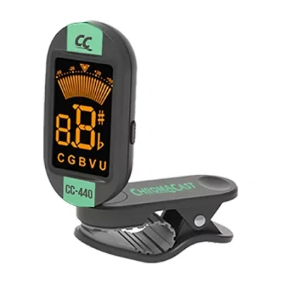 Chromacast Cc-440 Series Clip-on Chromatic Tuner In Green