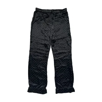 Pre-owned Chrome Hearts 100% Silk “pajama” Flowy Pants In Black