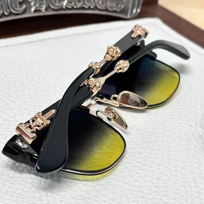 Pre-owned Chrome Hearts 1/1 Evagilist ‘bumblebee' Sunglasses In Black