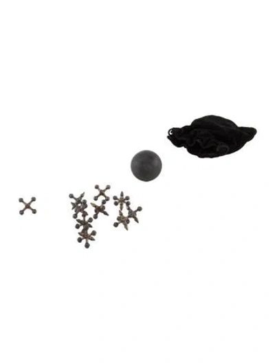 Pre-owned Chrome Hearts 11-piece Sterling Jacks Game Set In Multi