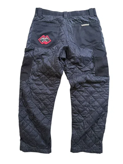 Pre-owned Chrome Hearts 1/20 Mattyboy Double Knee Quilted Pants In Black