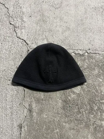 Pre-owned Chrome Hearts 2000's  Vintage Cross Thermal Beanie In Black
