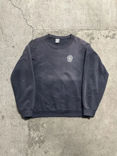 Pre-owned Chrome Hearts 2000s  “dagger” Vintage Faded Crewneck In Gray