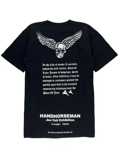 Pre-owned Chrome Hearts 2007  Joe Foti Hand Horseman Skull Tshirt Black