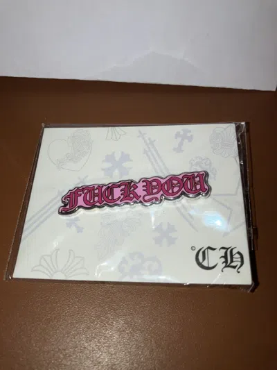 Pre-owned Chrome Hearts 2017  “fuck You” Pin Pink