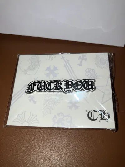 Pre-owned Chrome Hearts 2017  “fuck You” Pin White / Black