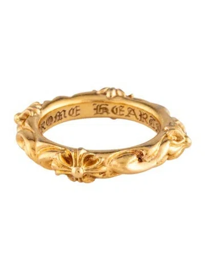 Pre-owned Chrome Hearts 22k Cross Vine Band In Multicolor