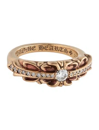 Pre-owned Chrome Hearts 22k Diamond Baby Classic Floral Cross Band In Multicolor