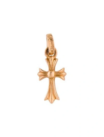 Pre-owned Chrome Hearts 22k Diamond Ch Cross Baby Fat Pendant In Multi