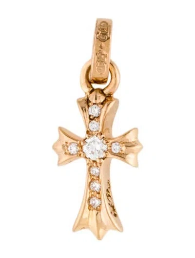 Pre-owned Chrome Hearts 22k Diamond Cross Pendant In Multi
