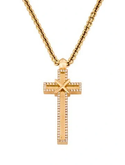 Pre-owned Chrome Hearts 22k Diamond Mapplethorpe Cross Pendant W/unbranded 18k Chain, 21.5" In Multi