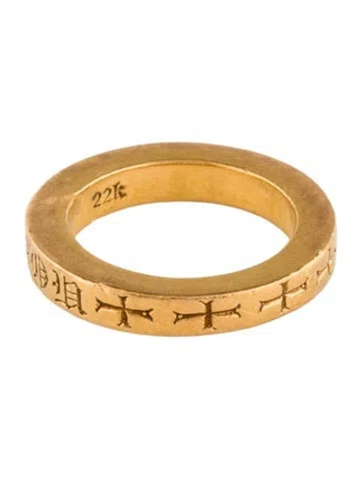 Pre-owned Chrome Hearts 22k Explicit Spacer Band In Multi