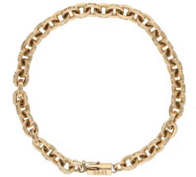 Pre-owned Chrome Hearts 22k Gold Paper Chain Bracelet