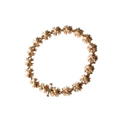 Chrome Hearts 22k Gold Tiny E Ch Plus Star Link Bracelet Gold