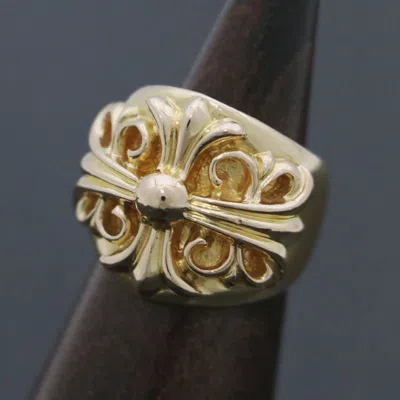 Pre-owned Chrome Hearts 22k Keeper Ring In Gold
