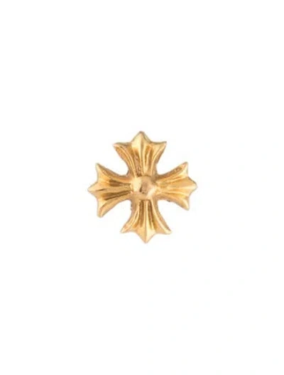 Pre-owned Chrome Hearts 22k Maltese Cross Single Stud Earring In Multicolor