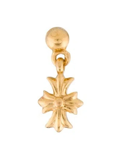 Pre-owned Chrome Hearts 22k Single Tiny Ech Plus Earring In Multicolor
