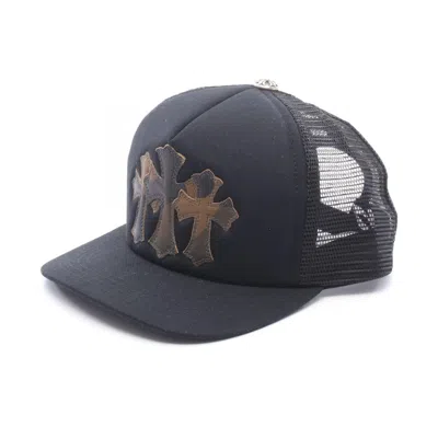 Chrome Hearts 3 Cemetery Cross Patch Cotton Cap In Black