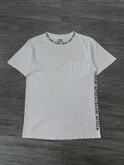 Pre-owned Chrome Hearts 90's Vintage New York Nyc Collar Printed Tee In White