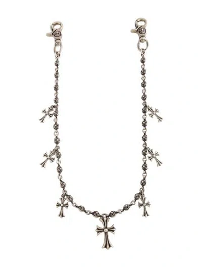 Pre-owned Chrome Hearts .925 Silver 7 Cross Ball Wallet Chain In Metallic/silver