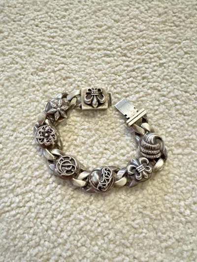 Pre-owned Chrome Hearts 925 Silver Bracelet 8 Inches