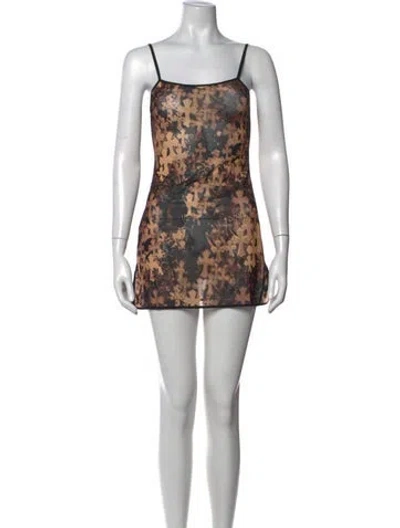Pre-owned Chrome Hearts All Over Cross Mini Dress In Multicolor