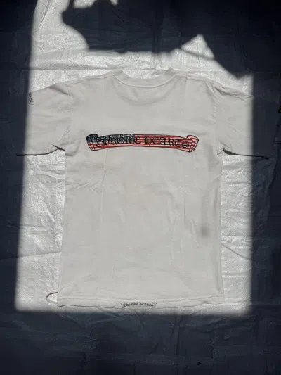 Pre-owned Chrome Hearts American Flag Tee In White