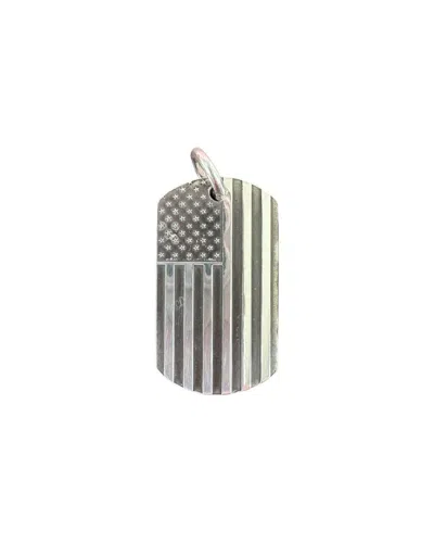 Pre-owned Chrome Hearts American Usa Flag Freedom Dog Tag Pendant In Black