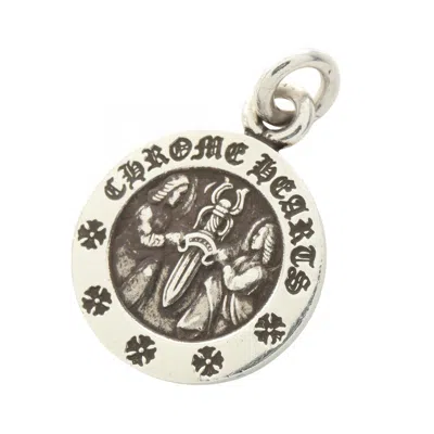 Chrome Hearts Angel Medal V2 Silver Pendant In Metallic