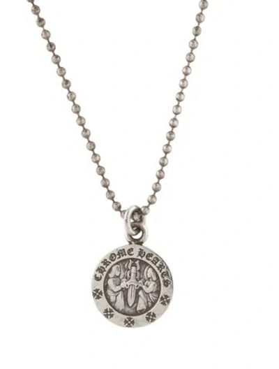 Pre-owned Chrome Hearts Angel Medallion Pendant Necklace, 24.25" In Multi