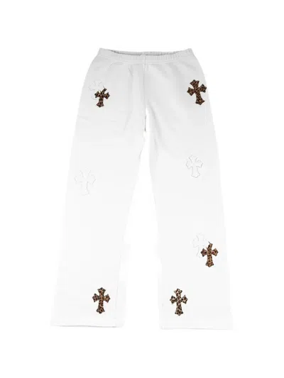 Chrome Hearts Animal-print Track Pants In White