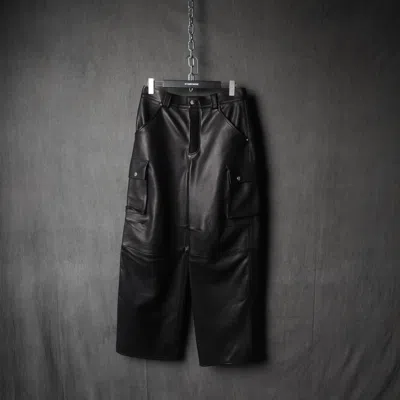 Pre-owned Chrome Hearts Articulated Leather Cargos In Black