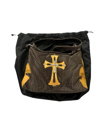 Pre-owned Chrome Hearts Aspen Exclusive 1/10 Yellow Cross Pony Hair Lyon Bag